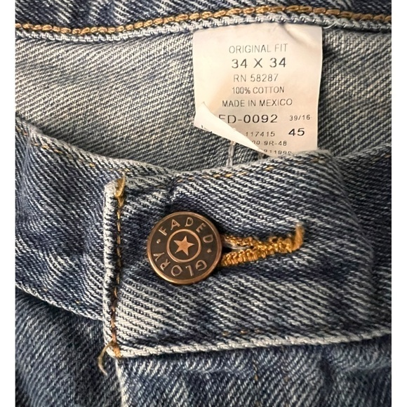 Faded Glory Original Fit Dark Wash Mens Size 34x34 - Picture 3 of 3